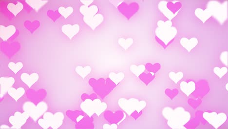 4k loop animation up hearts rising up green screen falling hearts love rising up background for