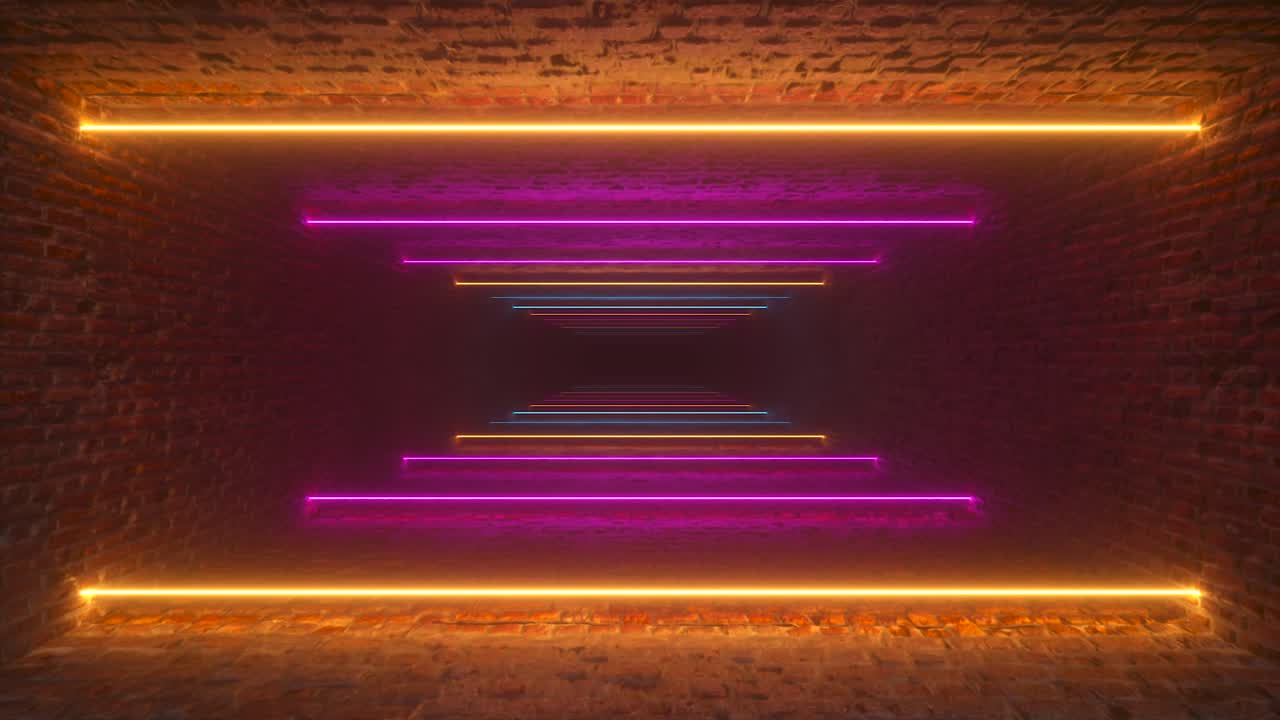 Neon Glowing Tunnel