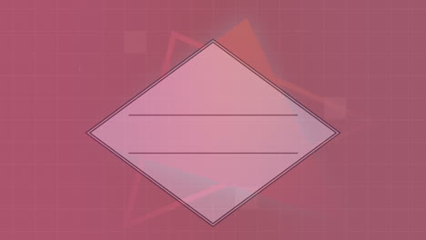 animación de formas en movimiento sobre fondo rojo