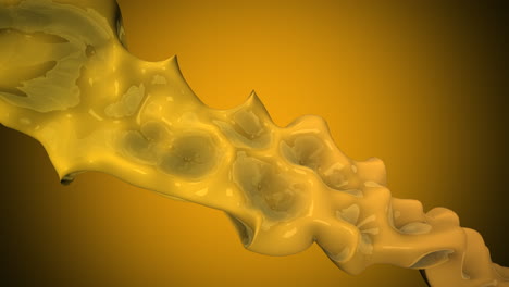 motion dark yellow liquid futuristic shapes abstract geometric background 2