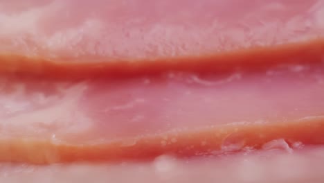 close-up of sliced bacon