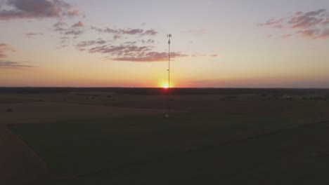 telecommunication tower mast at sunset-2