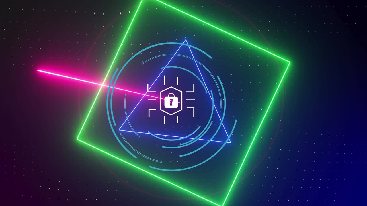 Neonpinkki animaatio taustalla.