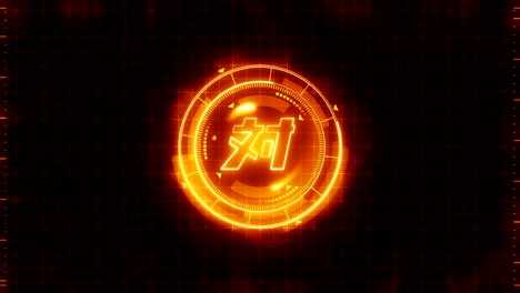 futuristic sports game loop animation. versus battle fight background. radar neon display. chinese character "versus". japanese letter element. game control.