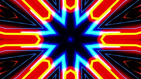 flying through a tangled neon tunnel. kaleidoscope vj loop