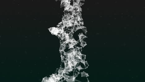 red de conexiones que forman la estructura del adn contra un fondo negro