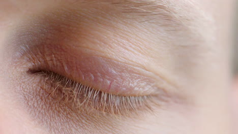 closeup of a green eye blinking during vision