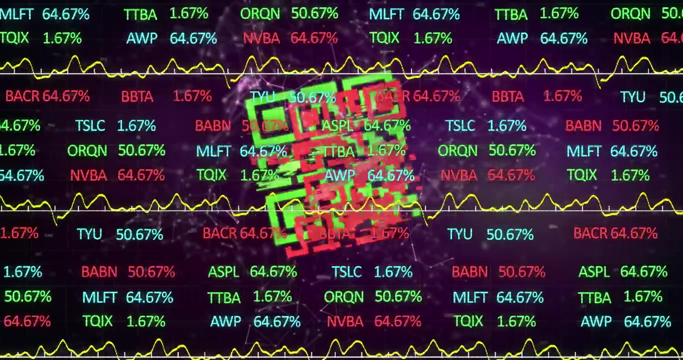 Animazione dell'elaborazione di dati finanziari su griglia