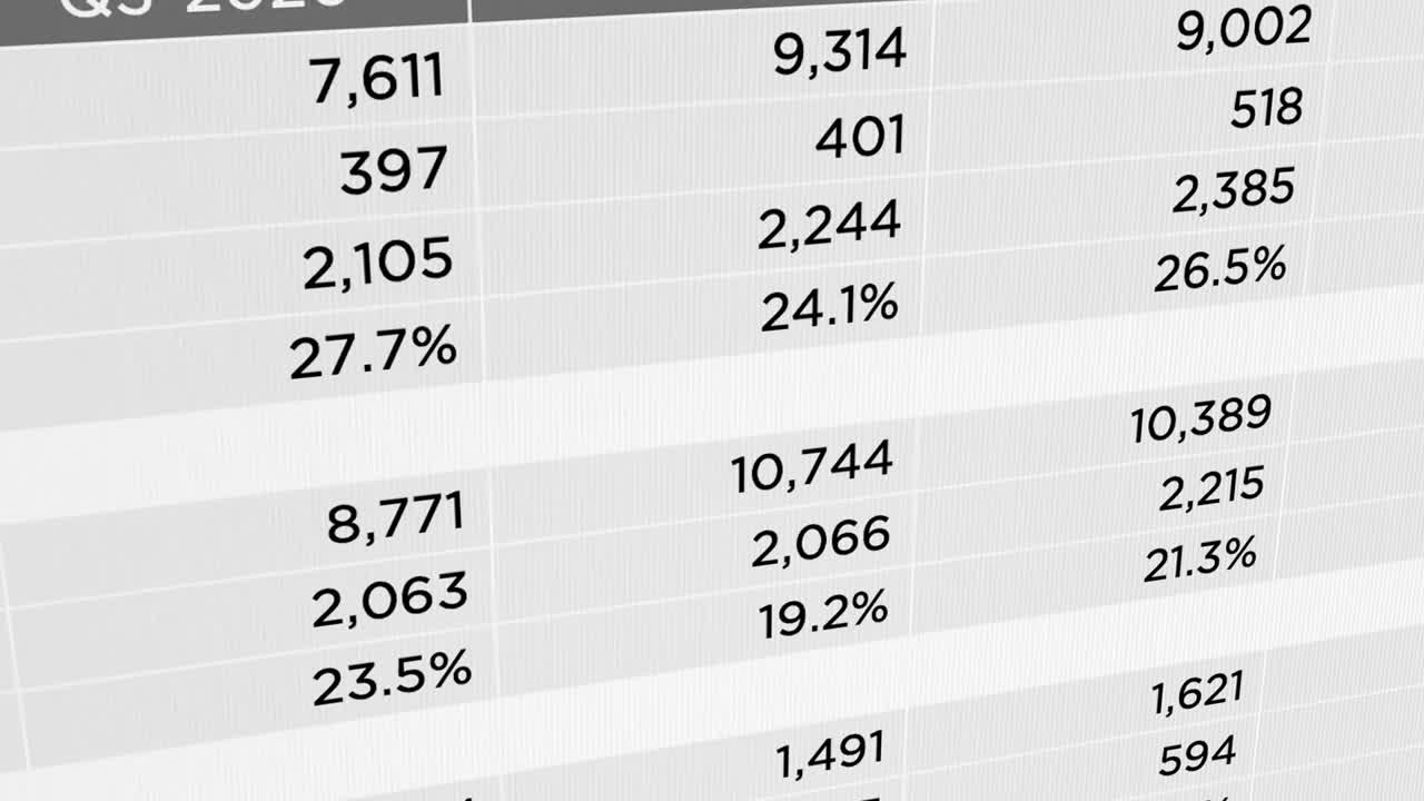Finance statement report of company. Revenue and profit statistics.