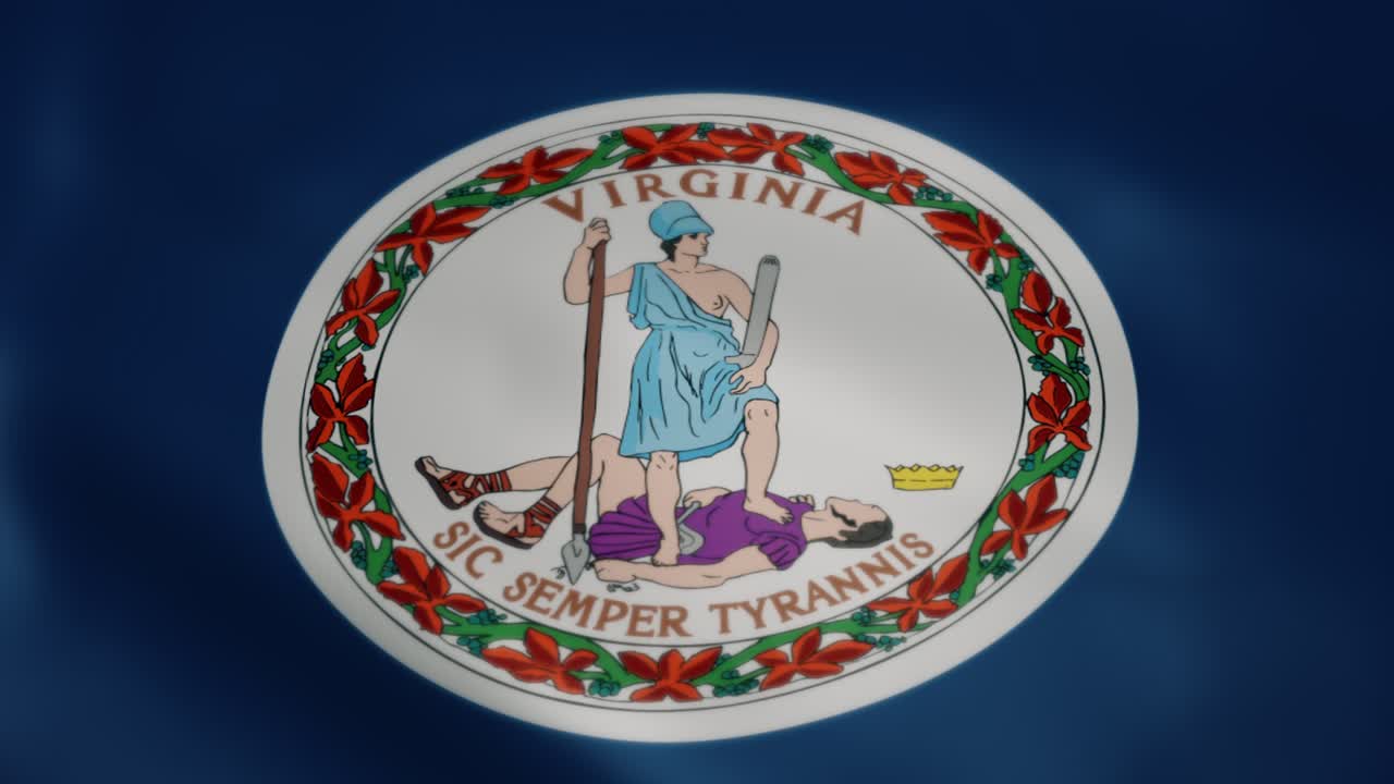 флаг вирджинии, замедленная съемка взмаха