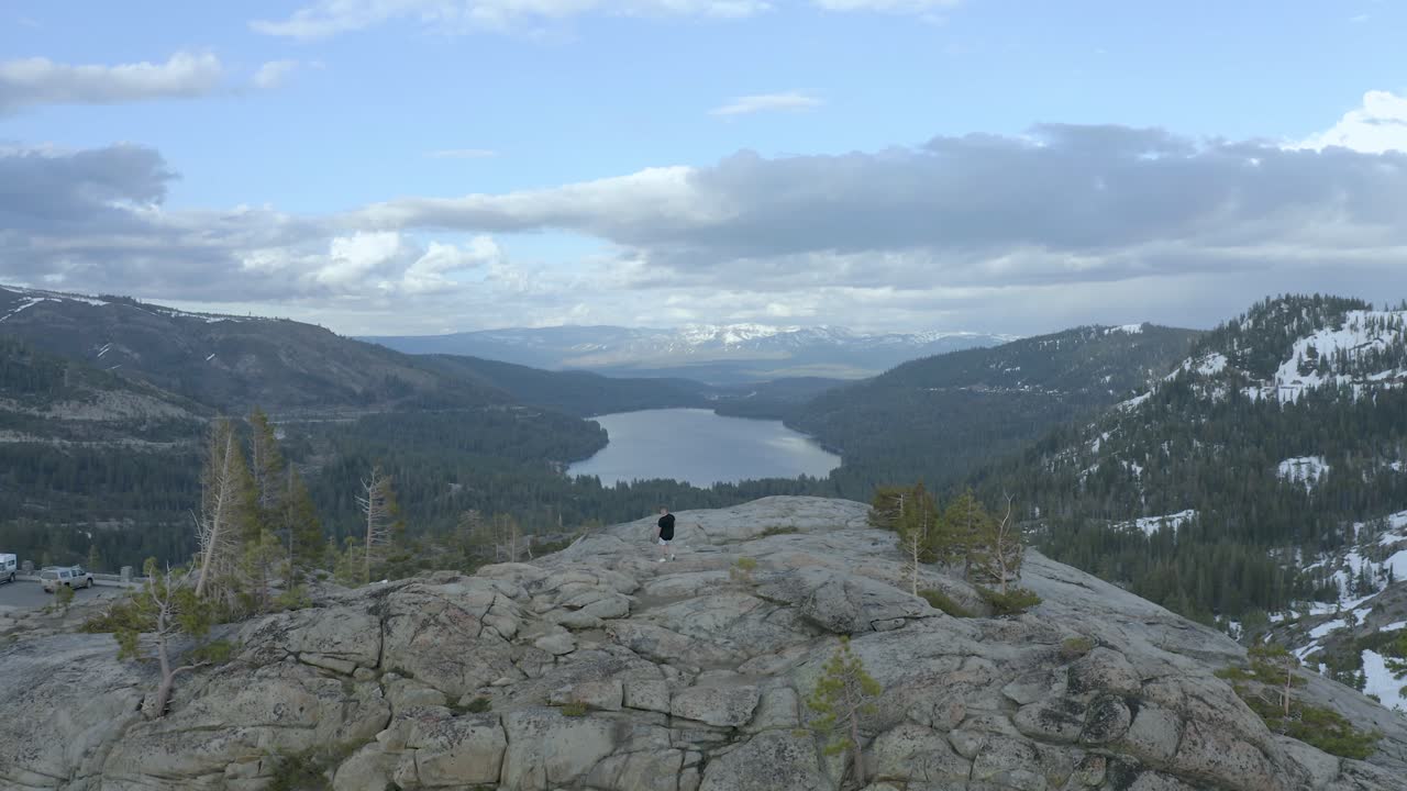 Flying above Lake Tahoe, California