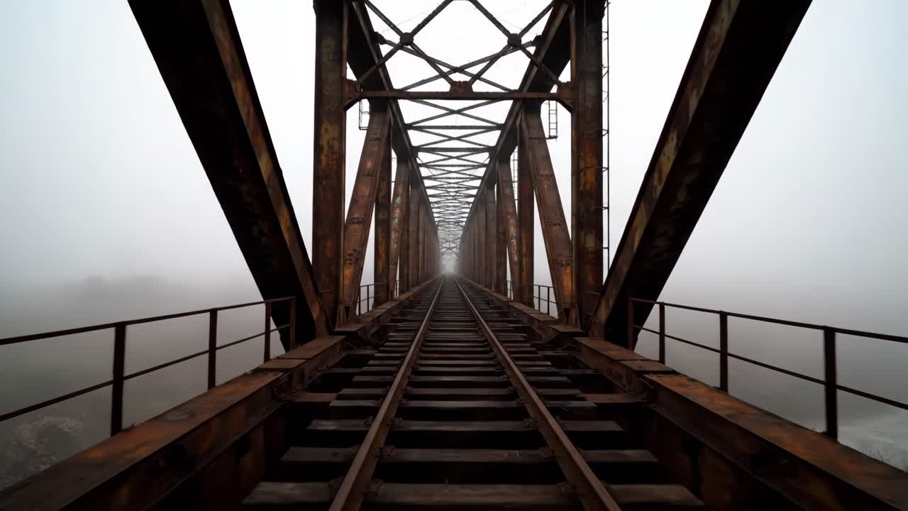 Foggy Railroad Bridge