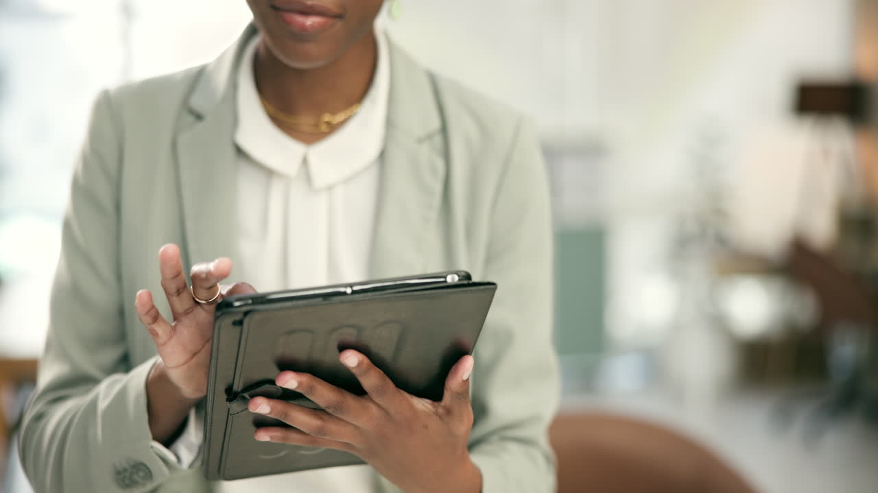 Business Woman Using Tablet
