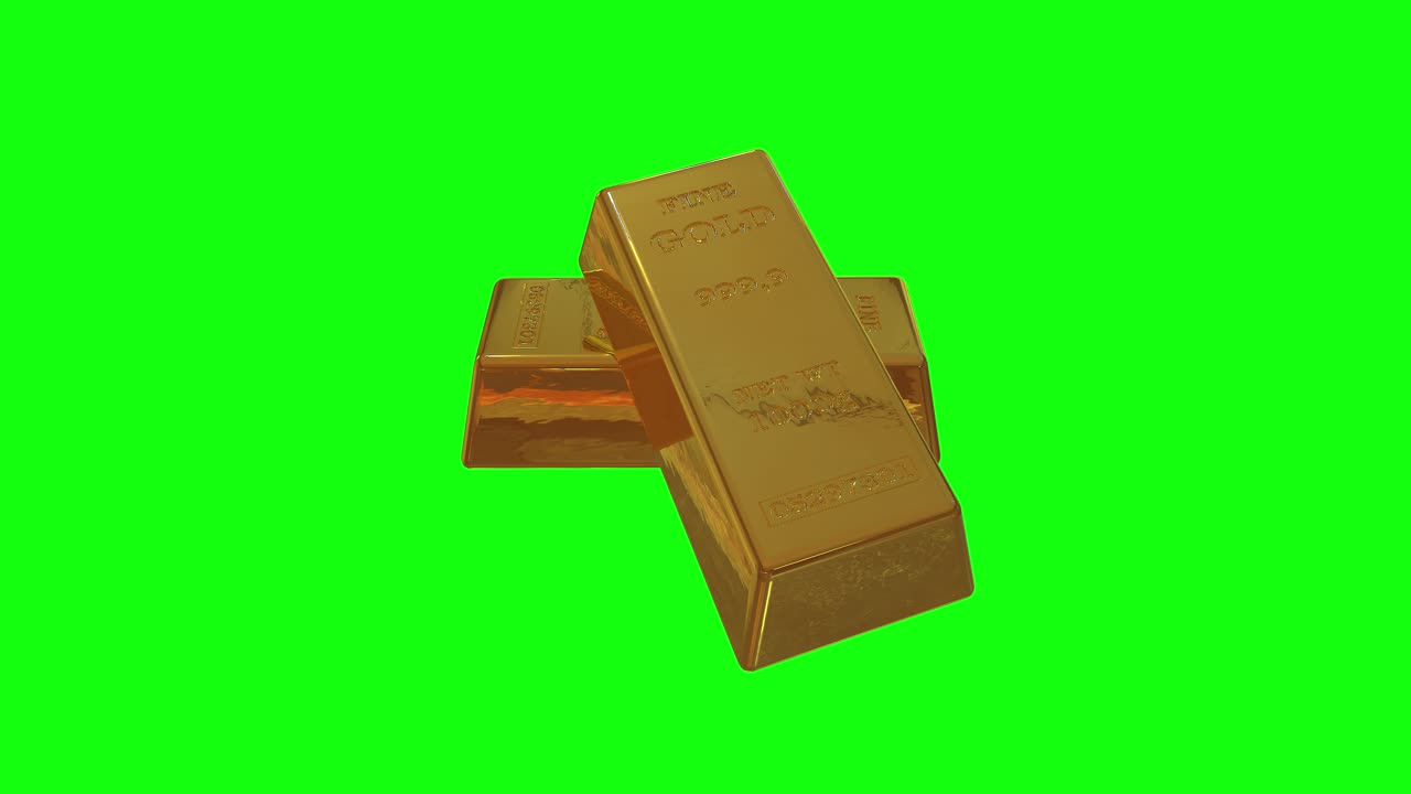 8 animaciones lingotes de barras de oro