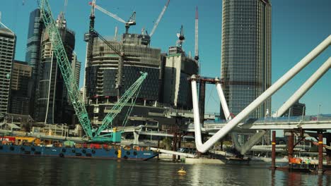 construction site at brisbane city casino across river