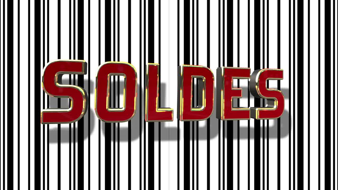 animación de bucle 3d con código de barras de fondo de línea abstracta