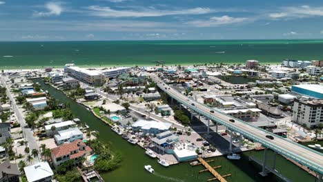 aerial view of bridge to ft