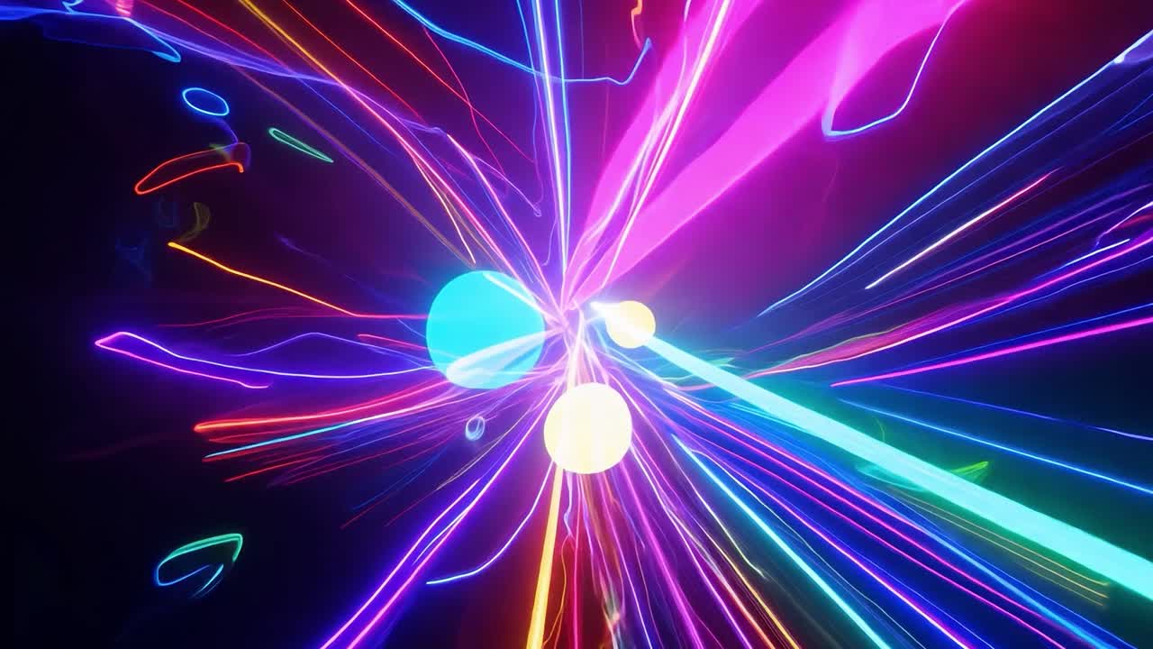 Abstract Neon Lines Background