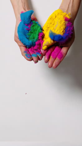colorful hand-held dye splash
