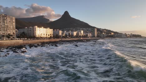 Cape-Town-ocean-wave-drone-shot