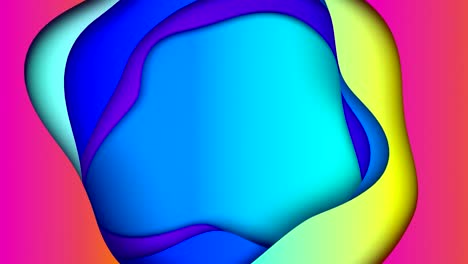 fondo colorido abstracto con múltiples capas de superficie de onda con diferentes gradientes. espacio de copia. fondo infantil. bucle sin costuras 3d render