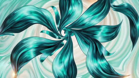 teal abstract liquid art