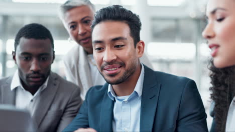 Business-people,-meeting-and-laptop-for-planning