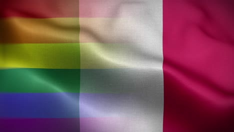 lgbt bandera de italia fondo de bucle 4k