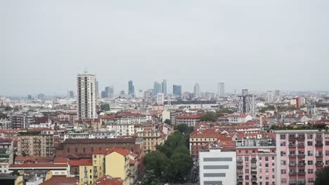 skyline of porta nuova in milan, static view