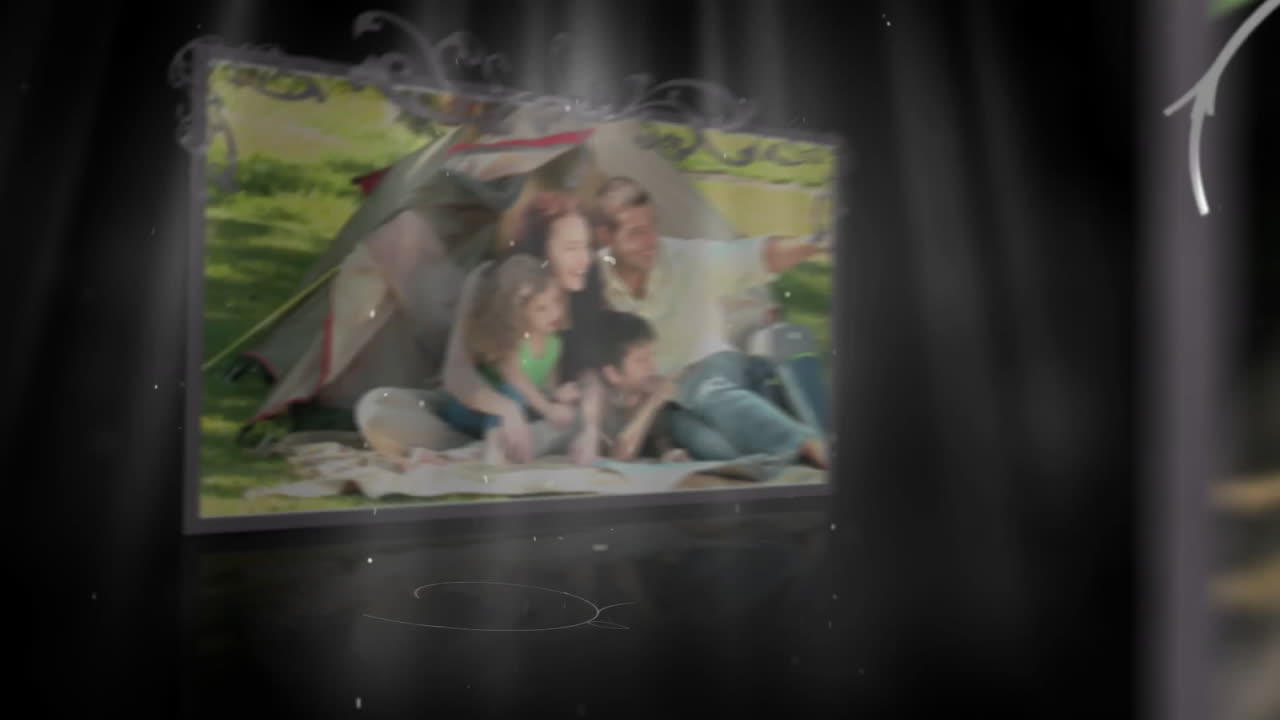 animación con la familia en el campamento