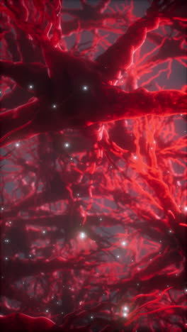 intricate network of blood vessels: a microscopic view