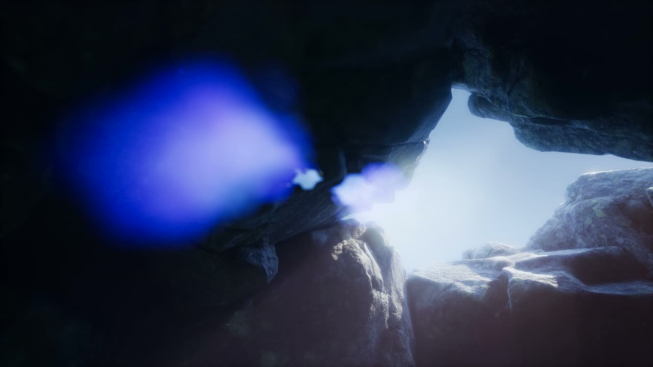 신비한 동굴 안의  ⁇ 빛
