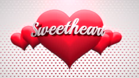 dulce corazón texto y movimiento corazón romántico en el día de san valentín 6