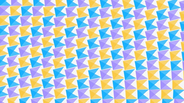 Sfondo animato astratto con forme geometriche colorate rotanti