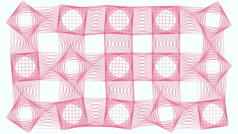 Symmetrical-red-geometric-pattern-of-curved-lines