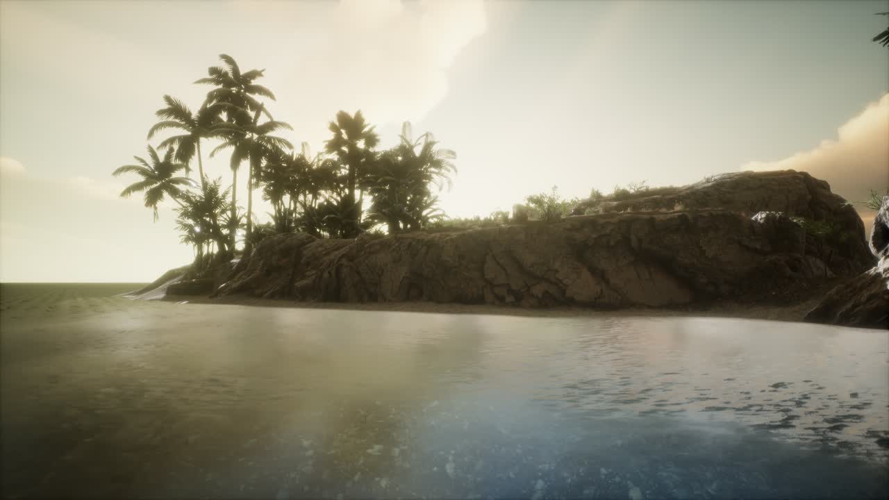 el suave crepúsculo de la increíble playa marina tropical