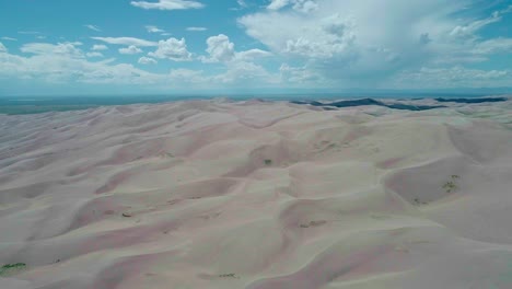 Aerial-view-of-soft-and-dreamy-pink-mountains