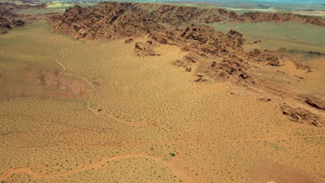 aerial panorama of fire valley landscape, red sandstone national park, nevada