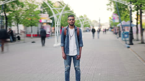 young man on a city street