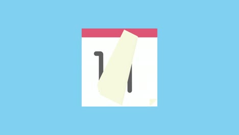 simple and cute daily calendar loop animation