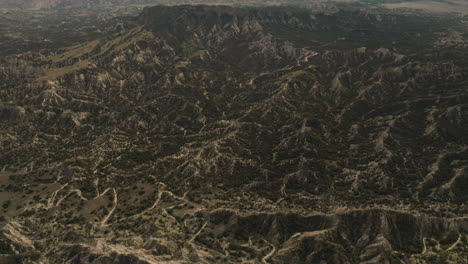 ragged landscape with arid hills and steppe vegetation, georgia