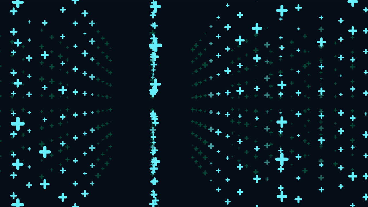 las cruces amarillas simétricas forman un patrón de cuadrícula sobre un fondo negro