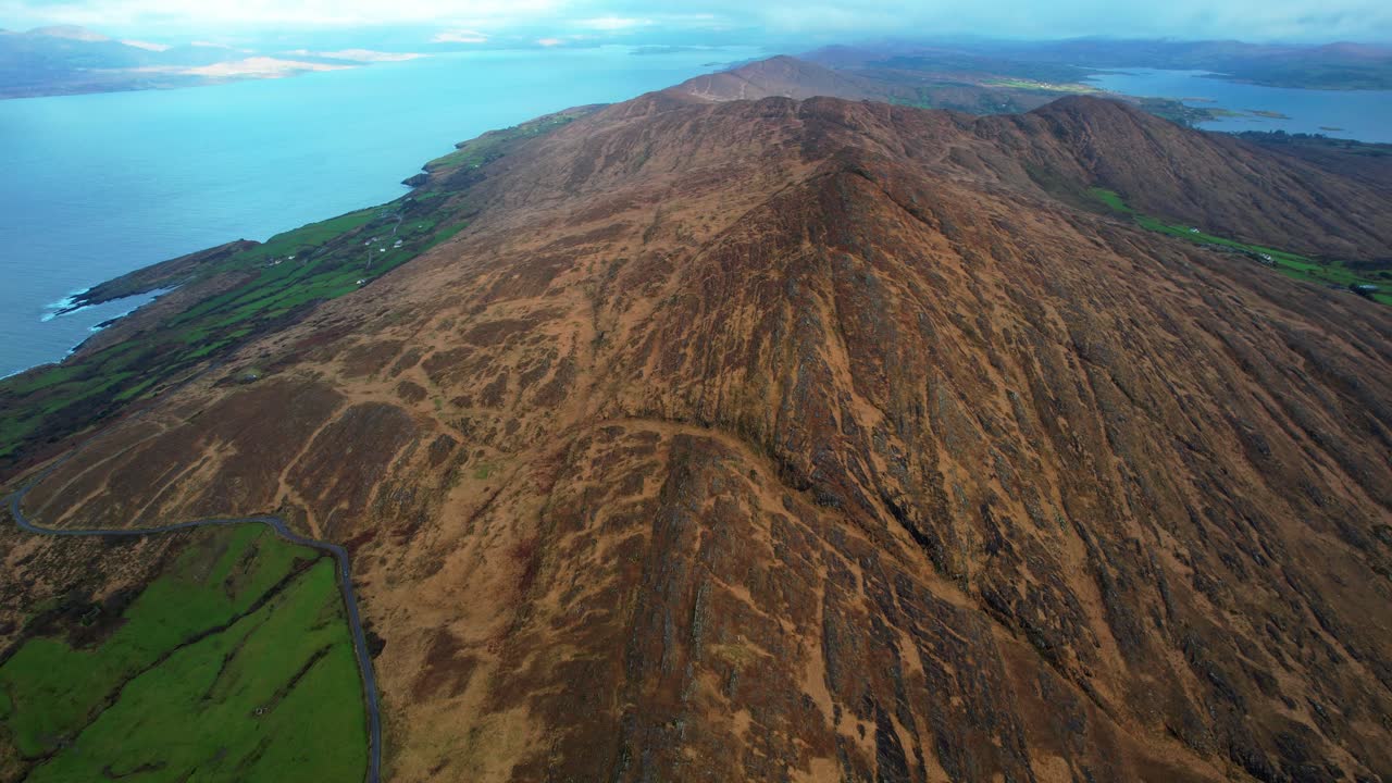 Ireland epic Locations West Cork Sheeps Head peninsula wild drone mountain landscape remote beauty of Ireland winter morning