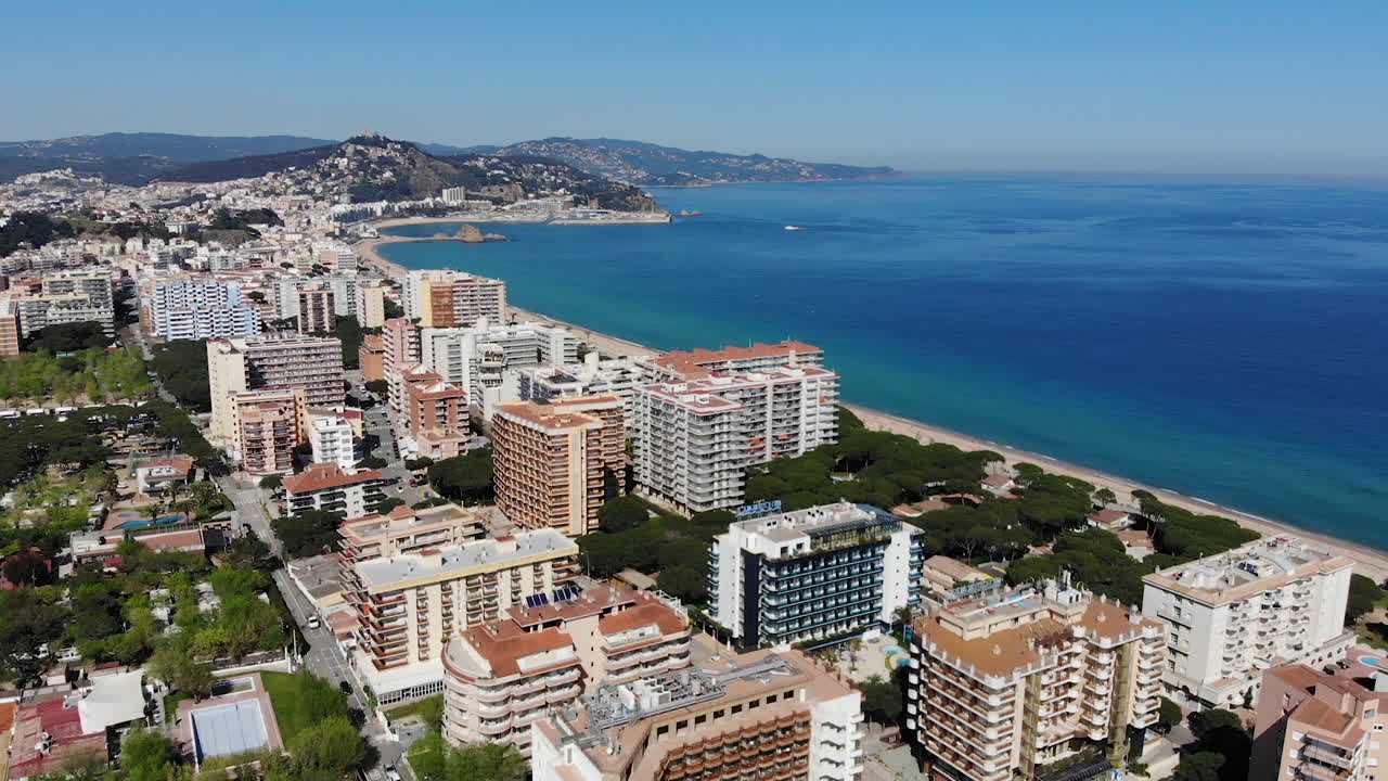 Aerial View of a Coastal Cityscape