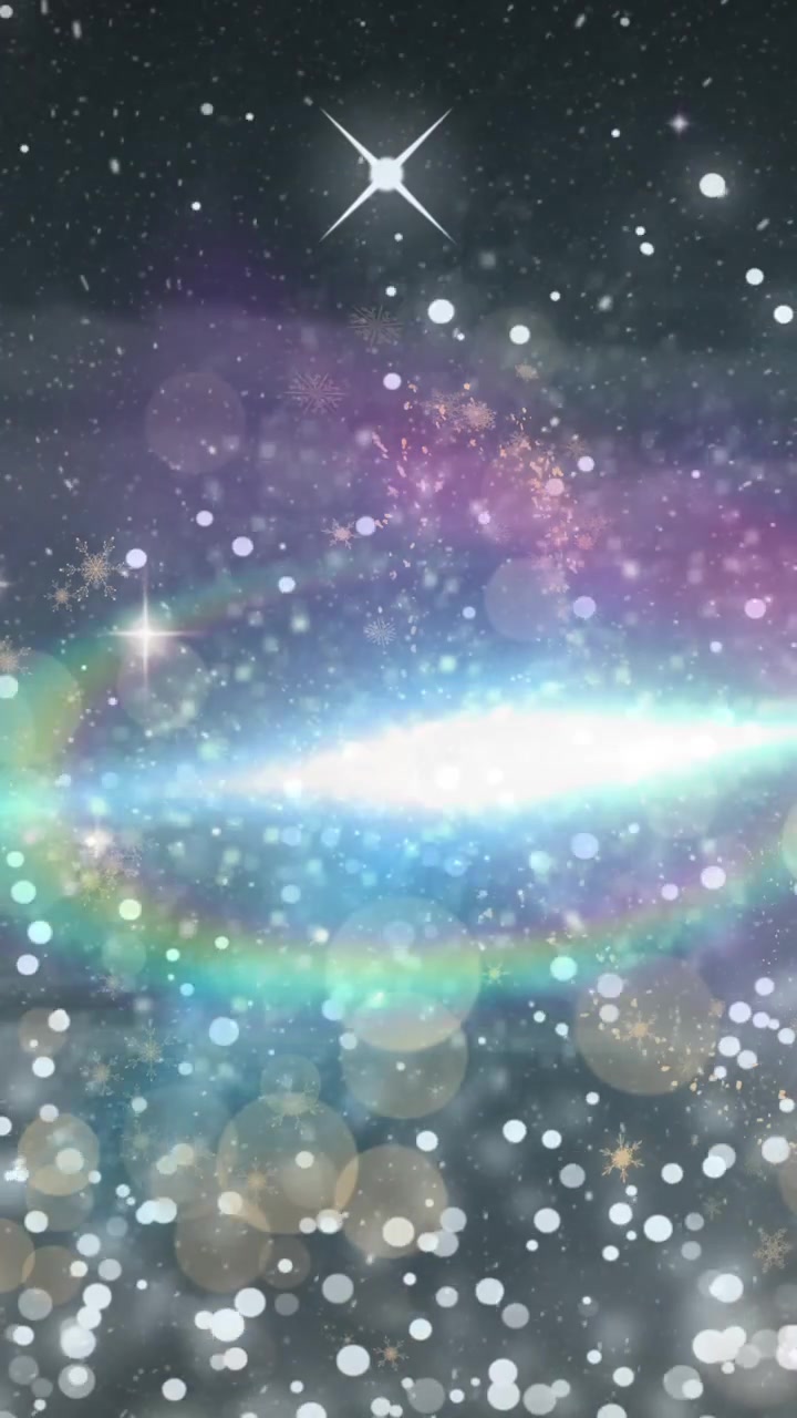 Animation mehrerer weißer Sterne, die über einem Prisma mit leuchtendem Licht leuchten