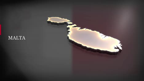 mapa animado en 3d de malta