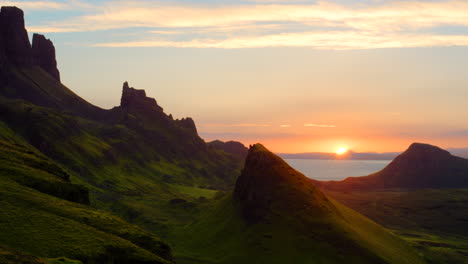 sunrise over scottish highlands peaks