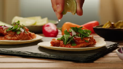 preparing delicious tacos