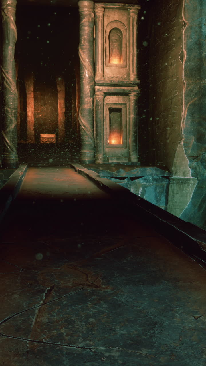 A dark and mystical stone archway in an ancient ruin