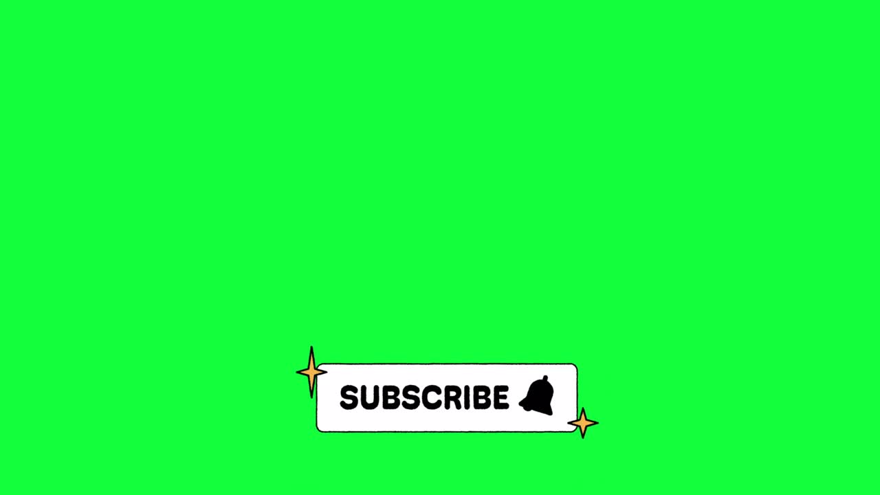 Subscribe Ringing Bell Animation, Lower Thirds on Green Screen.